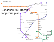Nunaplana mapo de Dongguan Rail Transit