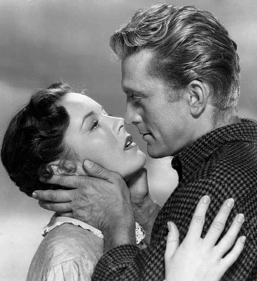 Eve Miller with Kirk Douglas in The Big Trees (1952)