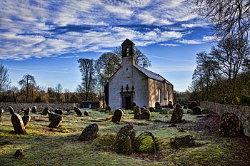 Durrow Abbey on a frosty winter morning in Mid January 2013 in Durrow, County Offaly Fotografia: Dalenevada Licenza: CC-BY-SA-4.0
