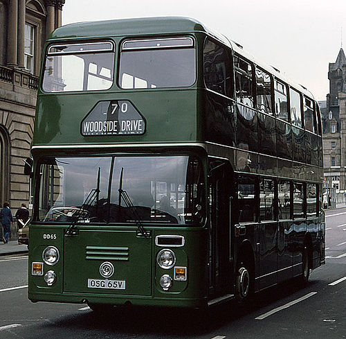 Eastern Scottish Eastern Coach Works bodied Leyland Fleetline in September 1979