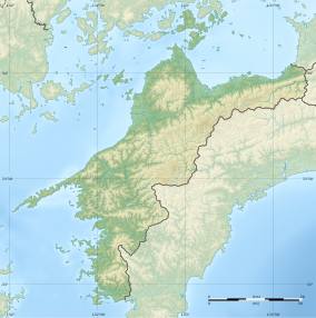 Sadamisaki Hantō-Uwakai Prefectural Natural Park'ın konumunu gösteren harita