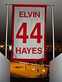 Elvin Hayes' retired number at Hofheinz Pavilion