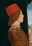 Диптих Бентивольо. Портрет Джованни II Бентивольо. Ок. 1480. Дерево, масло. Национальная галерея искусства, Вашингтон, США