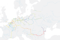 E-Road Network over 1990 borders
