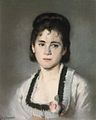 Eva Gonzalès : Portrait de Jeanne Gonzalès, sœur cadette de l'artiste, vers 1869-1870
