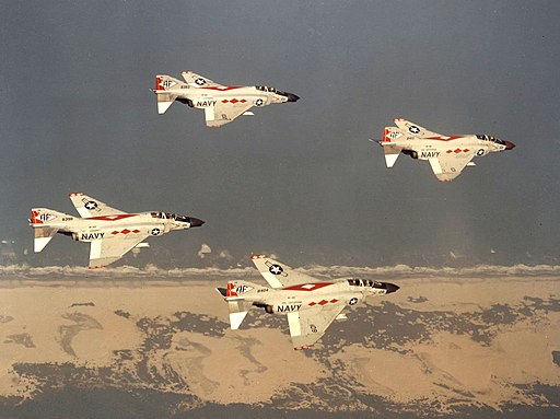 F-4B Phantoms of VF-102 in flight in 1962