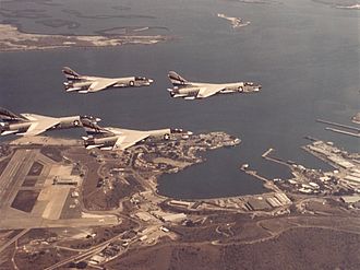 F-8K Crusaders of VC-10 over Guantanamo, in 1974. F-8K Crusaders of VC-10 over NAS Guantanamo Bay 1974.jpg