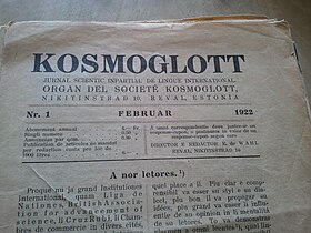 First issue of Cosmoglotta, 1922.jpg