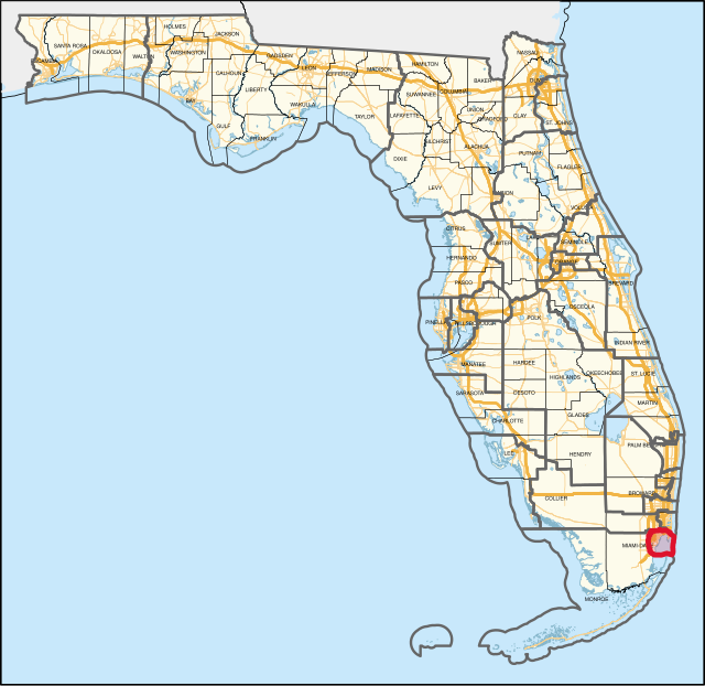 Description de l'image Florida's 27th congressional district (since 2023).svg.