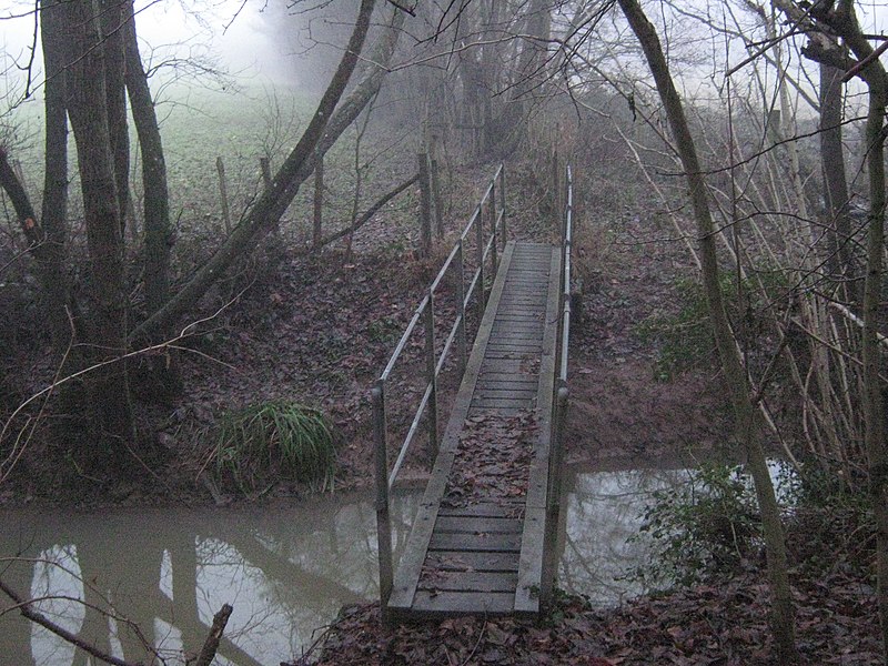 File:Footbridge over the Kent Ditch - geograph.org.uk - 2223017.jpg