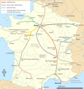 High-speed lines in France