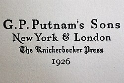 Publisher's Imprint G.P. Putnam's Sons The Knickerbocker Press.jpg