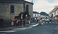 Le maillot jaune Igor Gonzalez de Galdeano à Guidel lors de la 9e étape du Tour de France 2002, le 15 juillet.