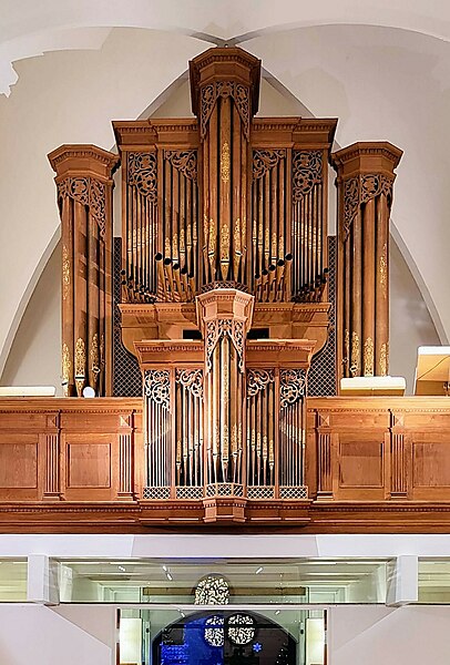 The Marcussen organ in Jægersborg Kirke, Danmark