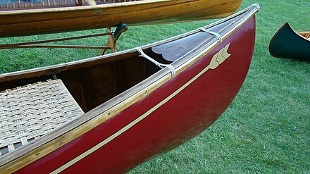 Gerrish canoe with classic heart-shaped deck Gerrish heart deck.jpg