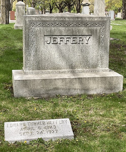 File:Grave of Edward Turner Jeffery at Rosehill Cemetery, Chicago.jpg