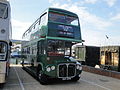 Preserved Green Line RCL2233 (CUV 233C), an AEC Routemaster, in Newport Quay, Newport, Isle of Wight for the Isle of Wight Bus Museum's October 2011 running day.