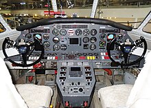 Cockpit of Grumman Albatross N44RD which flew around the world in 1997