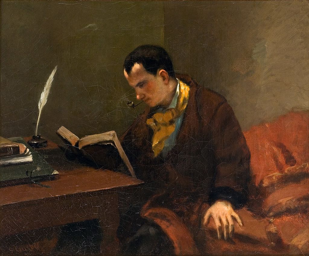 Portrait de Charles Baudelaire, Gustave Courbet, 1848 - Cultea