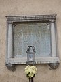 Hősi halottak emléktáblája a katolikus templom falán