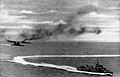 HMS Prince of Wales and HMS Repulse underway with a destroyer on 10 December 1941 (HU 2762).jpg