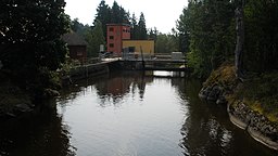 Halkiankoski kraftverk längs Svartsån