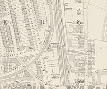 Hammersmith (Grove Road) station on an Ordnance Survey Map, 1894 Hammersmith (Grove Road) station, 1894.jpg