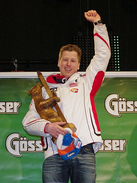 Victory at Hinterstoder Super G in February 2011