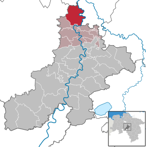 Poziția Hilgermissen pe harta districtului Nienburg/Weser