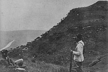 Hillside of Spionkop with two Boer soldiers Hillside of Spionkop with two Boer soldiers, 1900.jpg