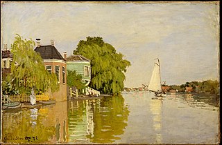 <i>Houses on the Achterzaan</i> 1871 painting by Claude Monet