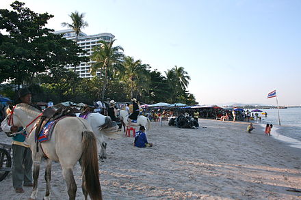 Hua Hin Beach, Hilton Hotel in the background