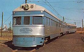One of the Streamliners in the early 1950s Illinois Terminal Railroad streamliner.JPG