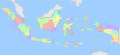 Indonesia blank map colored - with LV 1 division