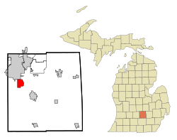 Location of Holt within Ingham County, Michigan