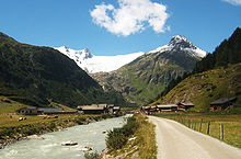 View from Gschlöß valley near Matrei, looking west