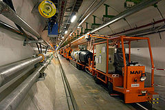Inside the CERN LHC tunnel