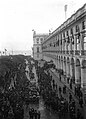 Greve dos eléctricos, manifestação na praça do Comércio Artigos na Ilustração Portuguesa, 1912, 10, 17 e 24 de Junho. (Ref: A8920)   This file was uploaded with Commonist.