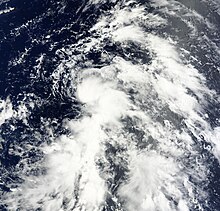A developing tropical depression on August 20, which failed to be a tropical storm in its lifecycle JMA TD 22 20 08 2011.jpg