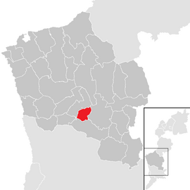 Poloha obce Jabing v okrese Oberwart (klikacia mapa)