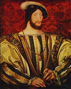 Francis I of France, by Jean and François Clouet (c.1535, oil on panel) (Louvre).