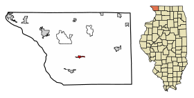 Jo Daviess County Illinois Incorporated and Unincorporated areas Elizabeth Highlighted.svg