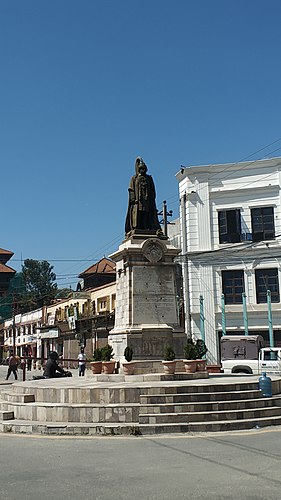 Juddha Shumsher Jang Bahadur Rana's statue at Newroad, Kathmandu.