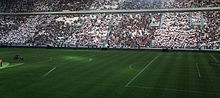 East stand ahead the inaugural friendly match between Juventus F.C. and Notts County.