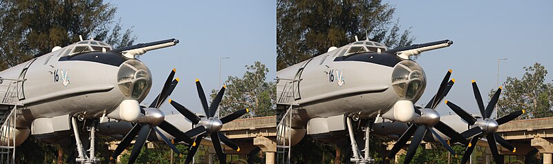 TU-142 Naval plane, closeup view