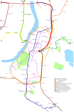 Kolkata transport map.svg
