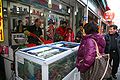 A merchant preparing hagfish for sale (2009)