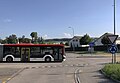 RVBW-Bus im Kreisel Chrüz in Birmenstorf