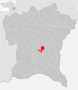 Poloha obce Krusdorf v okrese Südoststeiermark (klikacia mapa)