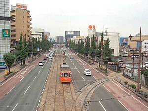 Kumamoto City Tram Kotsukyoku-mae Station 3.JPG